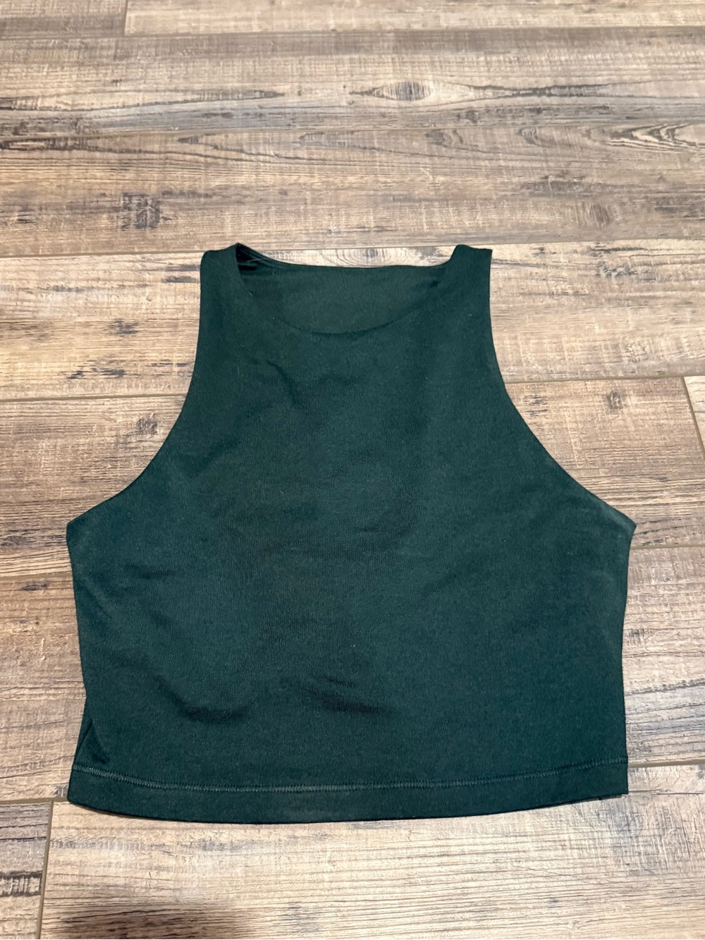 Women's Dark Green High Neck Crop Tank Top xsmall old navy